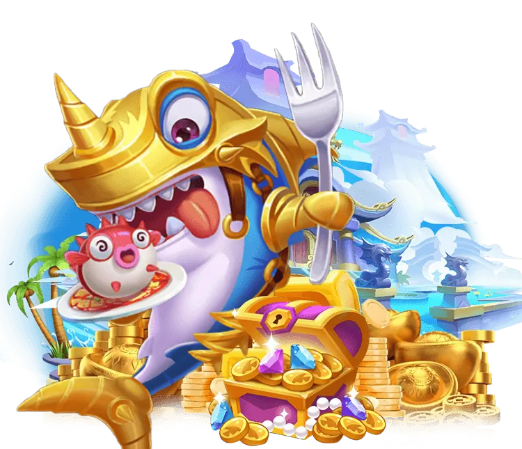 Hình ảnh game Fish Hunter với lưới săn cá và súng laze